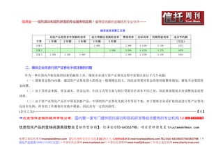 信泽金——信托培训和信托研发的专业服务供应商！值得您信赖的金融信托专业伙伴……

                                                    融资成本测算汇总表

                  多组产品投资者年预期收益率             逐月等额法预期收益率         票面利率     实际利率     同期贷款利率     成本节约额
          方案     1 年期     2 年期     3 年期     3 年期       5 年期                                  （万元）
         方案 1       -       -        -      2.80%        -      2.80%   4.216%     5.18%       2323
         方案 2       -       -        -        -        3.00%    3.00%   4.425%     5.27%       4878
         方案 3     2.80%    3.20%    3.60%     -          -      2.56%   4.579%     5.18%       2481




   二、煤炭企业在进行资产证券化中须注意的问题

   作为一种在国内开始发展的较新的融资工具，煤炭企业进行资产证券化过程中需要注意以下几个问题：
   （一）募集资金投向问题。通过资产证券化借入的资金一般规模比较大，因此必须要对资金的使用做整体规划，避免不必要的资
金闲置。
   （二）由于其资金来源、资金成本、资金运用、归还方式等方面与银行贷款存在诸多不同之处，因此要求煤炭企业调整现金流管
理理。
   （三）由于资产证券化产品在中国是创新产品，中国的资产证券化实践只有零星个案，对于煤炭企业采矿权收益进行资产证券化
还没有先例，所有的工作都将在实践中摸索，因此具有一定的风险性。
(会计之友)———————————————————————————————————————————————————【完】

→北京信泽金理财顾问有限公司：国内第一家专门提供信托培训和信托研发等综合服务的专业机构 Tel:010-64336037

优质信托产品的营销资源高效整合【协作型分销】
                     ：信泽金 010-64363798；项目资料请发至 trustweek@msn.com


免费订阅信托周刊:trustweek@msn.com 【信托理财及项目交流】QQ 群之九: 118954446 E-mail:trustlaws@sina.com TEL:010- 64336037;64363798 １６
信托产品咨询 18901131295(北京)◇中国信托法律网 www.trustlaws.net◇中国信托理财网 www.trust518.com◇中国公益信托网 www.charity-trust.com
 