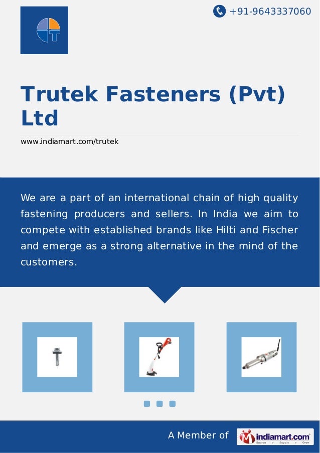 Trutek Fasteners Private Limited, Noida, Lightweight Anchors