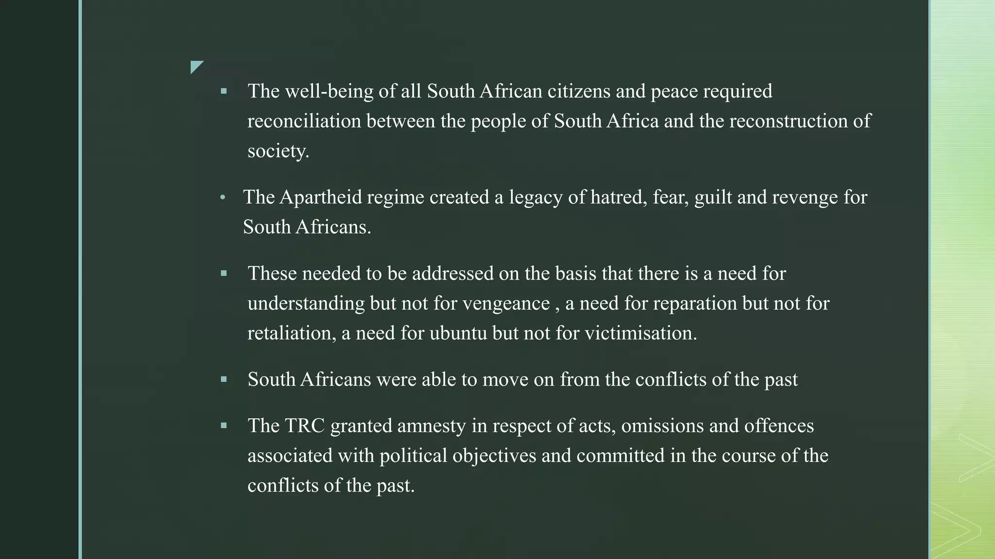 Truth and reconciliation in South Africa | PPTX