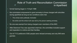 Truth and reconciliation in South Africa | PPTX