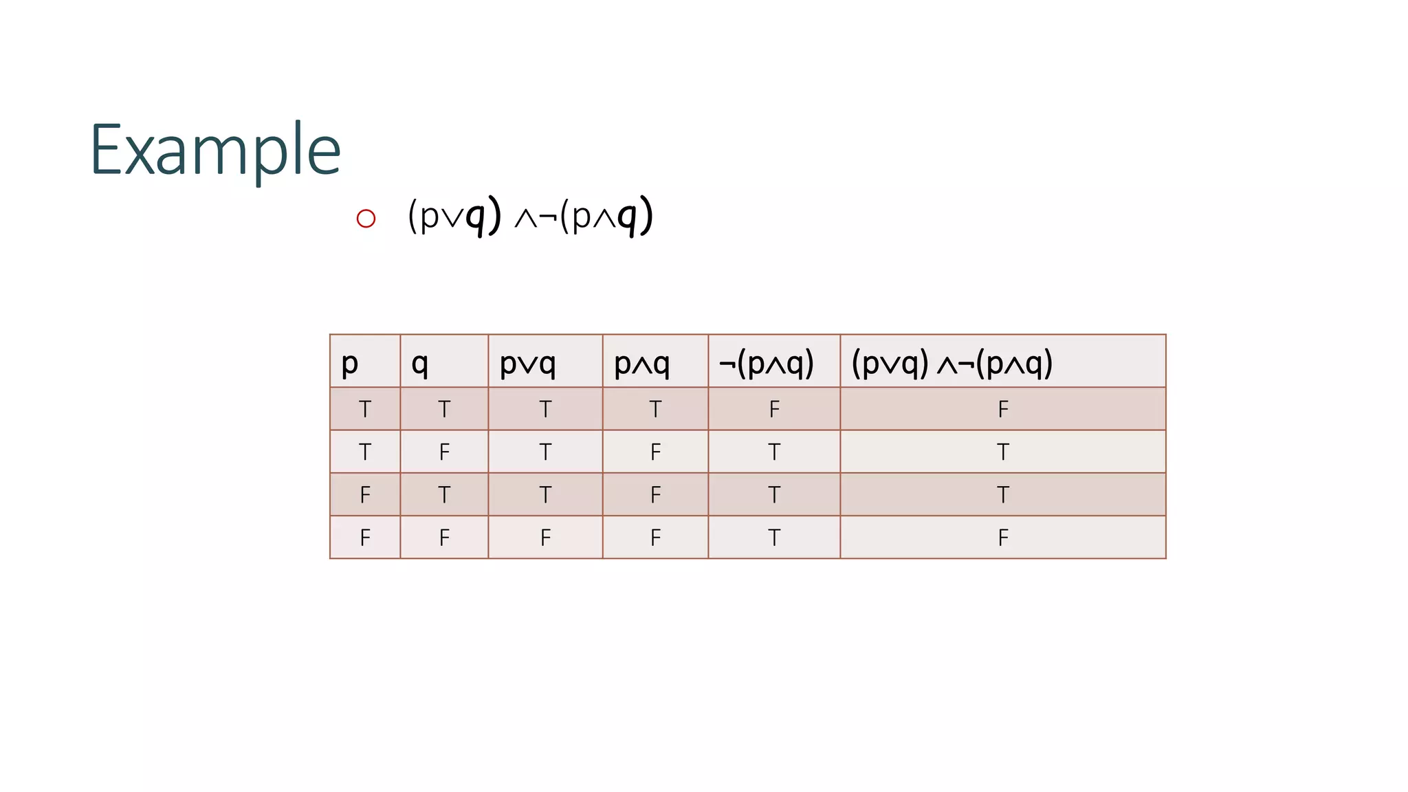 Truth table | PPTX | Programming Languages | Computing