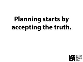 Planning starts by
accepting the truth.
 