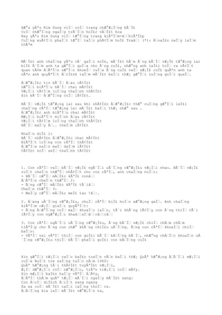 XÆ°a yÃªu Kim Dung viÌ coÌ trang chÆ°Æ¡Ìng bÃ´Ì£
CoÌ nhÆ°Ìng ngaÌy trÃ´Ìn hoÌ£c vÄÌ£t hoa
Nay yÃªu Kim Dung viÌ tÆ°Ìng trang kiÃªÌm-âhiÃªÌ£p
CuÌng xuÃ¢Ìt phaÌt tÆ°Ì taÌc phÃ¢Ìm hoÌ£ Traâ¦ (*): ÄoaÌ£n naÌy laÌm
thÃªm
MÃ´Ì£t anh chaÌng yÃªu cÃ´ gaÌi noÌ£, mÃ´Ì£t hÃ´m Ã´ng bÃ´Ì vÆ¡Ì£ tÆ°Æ¡ng lai
biÌ£ Ã´Ìm anh ta gÆ°Ìi quÌa cho Ã´ng cuÌ£, nhÆ°ng anh laÌ£i toÌ ra rÃ¢Ìt
quan tÃ¢m ÄÃªÌn sÆ°Ìc khoeÌ cuÌa Ã´ng cuÌ£ vaÌ sÆ¡Ì£ cuÌ£ quÃªn anh ta
nÃªn anh quyÃªÌt ÄiÌ£nh laÌm mÃ´Ì£t baÌi thÆ¡ gÆ°Ìi cuÌng goÌi quaÌ.
ÄÆ°Æ¡Ì£c tin bÃ´Ì Äau cÃ¢Ì£t
GÆ°Ìi biÃªÌu bÃ´Ì chai mÃ¢Ì£t
VÆ¡Ìi tÃ¢Ìm loÌng thaÌnh thÃ¢Ì£t
Xin bÃ´Ì ÄÆ°Ìng coÌ lÃ¢Ì£t.
BÃ´Ì vÆ¡Ì£ tÆ°Æ¡ng lai sau khi nhÃ¢Ì£n ÄÆ°Æ¡Ì£c thÆ° cuÌng gÆ°Ìi laÌ£i
chaÌng rÃªÌ tÆ°Æ¡ng lai mÃ´Ì£t baÌi thÆ¡ nhÆ° sau .
ÄÆ°Æ¡Ì£c anh biÃªÌu chai mÃ¢Ì£t
MÆ¡Ìi biÃªÌt miÌnh Äau cÃ¢Ì£t
VÆ¡Ìi tÃ¢Ìm loÌng thaÌnh thÃ¢Ì£t
BÃ´Ì maÌy Ä.. theÌm lÃ¢Ì£t
KhaÌo diÌ£ 1:
BÃ´Ì nhÃ¢Ì£n ÄÆ°Æ¡Ì£c chai mÃ¢Ì£t
BiÃªÌt loÌng con rÃªÌ thÃ¢Ì£t
ÄÆ°Ìa naÌo maÌ daÌm lÃ¢Ì£t
CÃ¢Ì£t noÌ seÌ thaÌnh tÃ¢Ì£t
1. Con rÃªÌ vaÌ bÃ´Ì vÆ¡Ì£ ngÃ´Ìi uÃ´Ìng rÆ°Æ¡Ì£u vÆ¡Ìi nhau. BÃ´Ì vÆ¡Ì£
roÌt cheÌn thÆ°Ì nhÃ¢Ìt cho con rÃªÌ, anh chaÌng noÌi:
- BÃ´Ì cÆ°Ì mÄÌ£c kÃªÌ£ conâ¦
ÄÃªÌn cheÌn thÆ°Ì 2:
- Ãng cÆ°Ì mÄÌ£c kÃªÌ£ tÃ´iâ¦
CheÌn thÆ°Ì 3:
- MaÌy cÆ°Ì mÄÌ£c meÌ£ tao !â¦.
2. Äang uÃ´Ìng rÆ°Æ¡Ì£u, chuÌ rÃªÌ biÌ£ hoÌc xÆ°Æ¡ng gaÌ. Anh chaÌng
kiÃªÌm cÆ¡Ì giaÌi quyÃªÌt:
- Ãng ÄÆ°Ìng coÌ maÌ khoaÌc laÌc, tÃ´i khÃ´ng lÃ¢Ìy con Ã´ng thiÌ tÃ´i
lÃ¢Ìy con ngÆ°Æ¡Ìi khaâ¦aÌâ¦câ¦câ¦
3. Con rÃªÌ ngÃ´Ìi uÃ´Ìng rÆ°Æ¡Ì£u, Ã´ng bÃ´Ì vÆ¡Ì£ chiÌ chÄm chÄm
tiÃªÌp cho Ã´ng con chÆ° khÃ´ng chiÌ£u uÃ´Ìng. Ãng con rÃªÌ khoaÌi chiÌ
baÌo:
- VÃªÌ vai vÃªÌ thiÌ con goÌ£i bÃ´Ì bÄÌng bÃ´Ì, nhÆ°ng chÄÌc khoaÌn uÃ
´Ìng rÆ°Æ¡Ì£u thiÌ bÃ´Ì phaÌi goÌ£i con bÄÌng cuÌ£
Xin gÆ°Ìi tÆ¡Ìi caÌc baÌ£n toaÌn vÄn baÌi thÆ¡ QuÃª hÆ°Æ¡ng ÄÃ´Ìi mÆ¡Ìi
cuÌa BuÌt tre saÌng taÌc nÄm 1960:
QuÃª hÆ°Æ¡ng tÃ´i thÃ¢Ì£t tuyÃªÌ£t vÆ¡Ìi,
Æ¡Ì dÆ°Æ¡Ìi coÌ nÆ°Æ¡Ìc, trÃªn trÆ¡Ìi coÌ mÃ¢y.
Xin mÆ¡Ìi baÌ£n haÌy vÃªÌ ÄÃ¢y,
ÄÃªÌ thÄm quÃª tÆ¡Ì mÃ´Ìi ngaÌy mÃ´Ì£t sang:
Con ÄoÌ diÌ£ch ÄiÌt sang ngang
Xa xa coÌ mÃ´Ì£t caÌi laÌng thoÌ ra.
ÄÄÌng kia laÌ mÃ´Ì£t vÆ°Æ¡Ìn na,
 