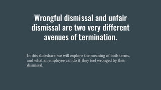 Wrongful vs unfair agreement | PPTX