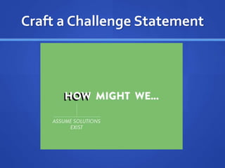 Craft a Challenge Statement
 