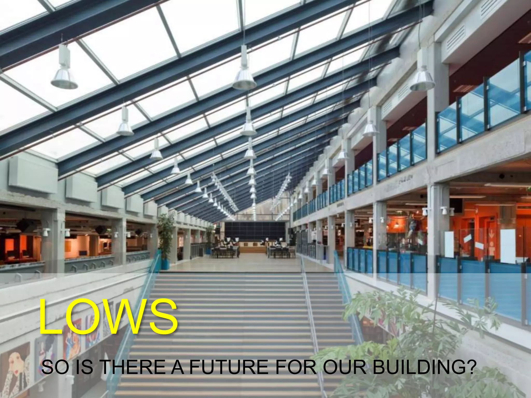 LOWS
SO IS THERE A FUTURE FOR OUR BUILDING?
 