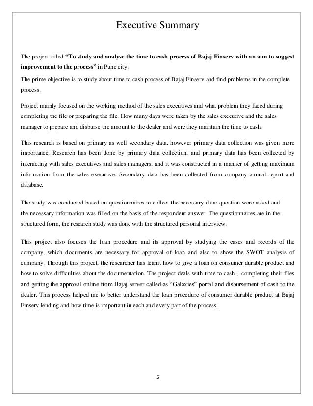 summer training project report on bajaj finserv