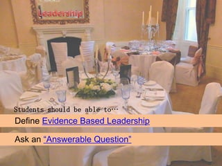 Hospitality Leadership: Welcome! Slide 6
