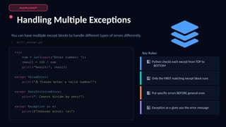 Mastering Python Exception Handling: Try, Except, Finally & More | PPTX