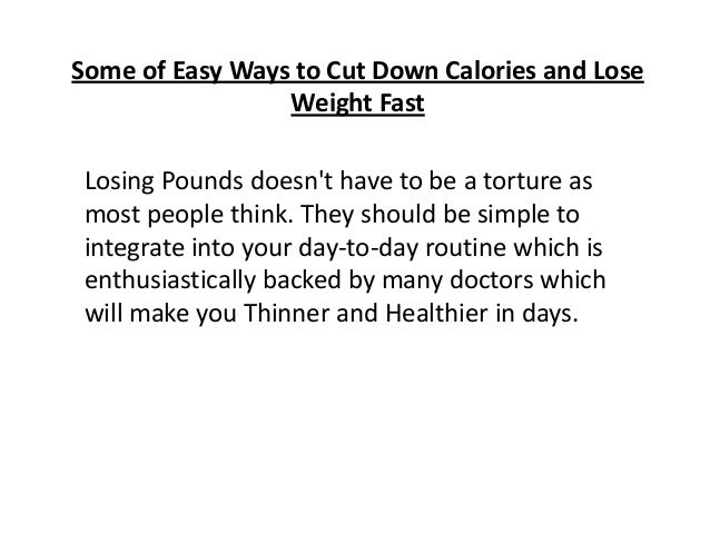 A Simple And Easy Way To Lose Weight
