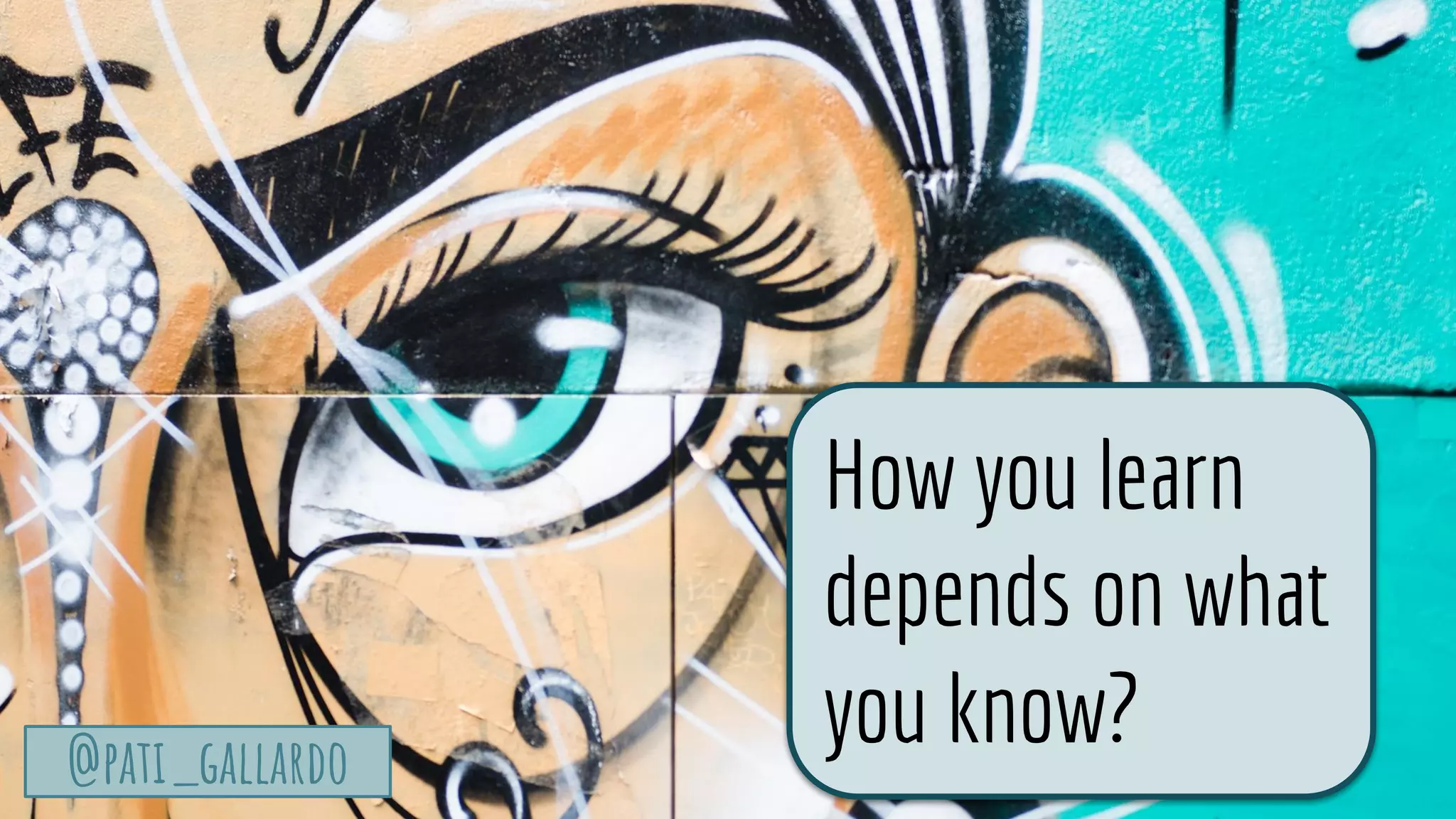 @pati_gallardo
TurtleSec
@pati_gallardo
How you learn
depends on what
you know?
 