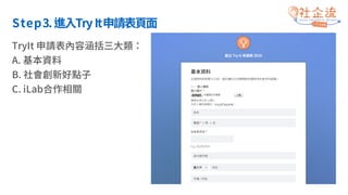 社企流iLab - Try It 教戰守則