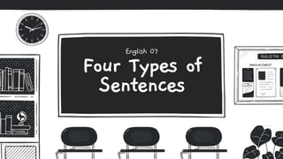 Four Types of
Sentences
English 07
 
