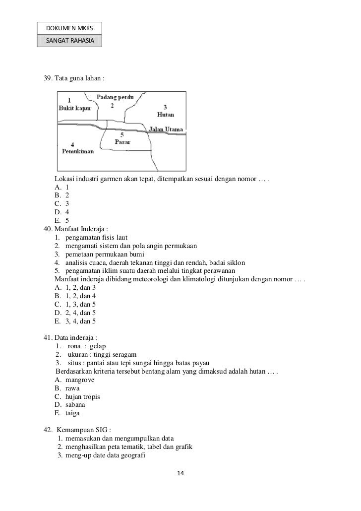 Contoh Soal Un Geografi Tentang Sig