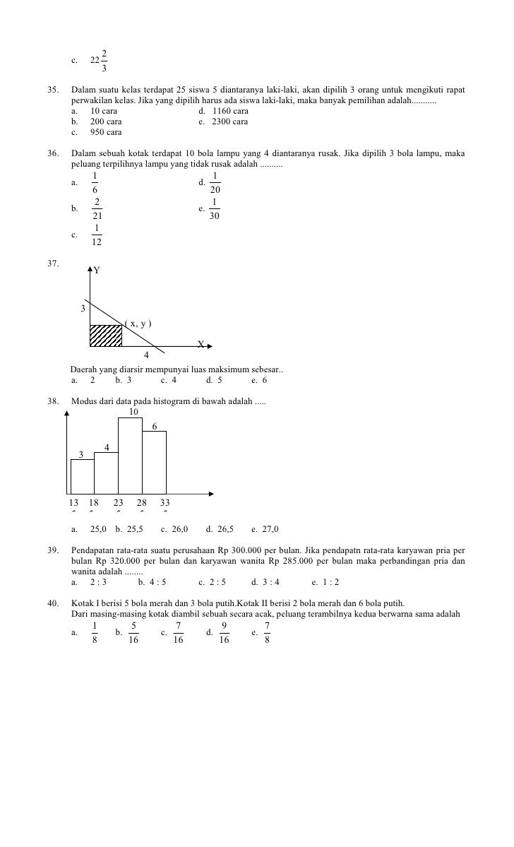 Try Out Ujian Nasional Matematika Sma