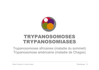 TRYPANOSOMOSES
                TRYPANOSOMIASES
 Trypanosomoses africaines (maladie du sommeil)
 Trypanosomose américaine (maladie de Chagas)


Céline François & Laurent Lokiec         Parasitologie   1
 