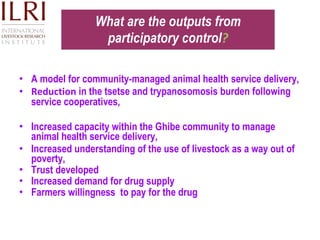 Technological options on tryps and tsetse management - Experiences from Ghibe Valley 