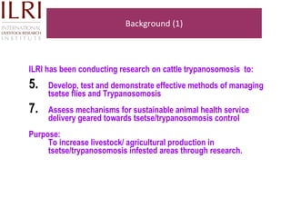 Technological options on tryps and tsetse management - Experiences from Ghibe Valley 
