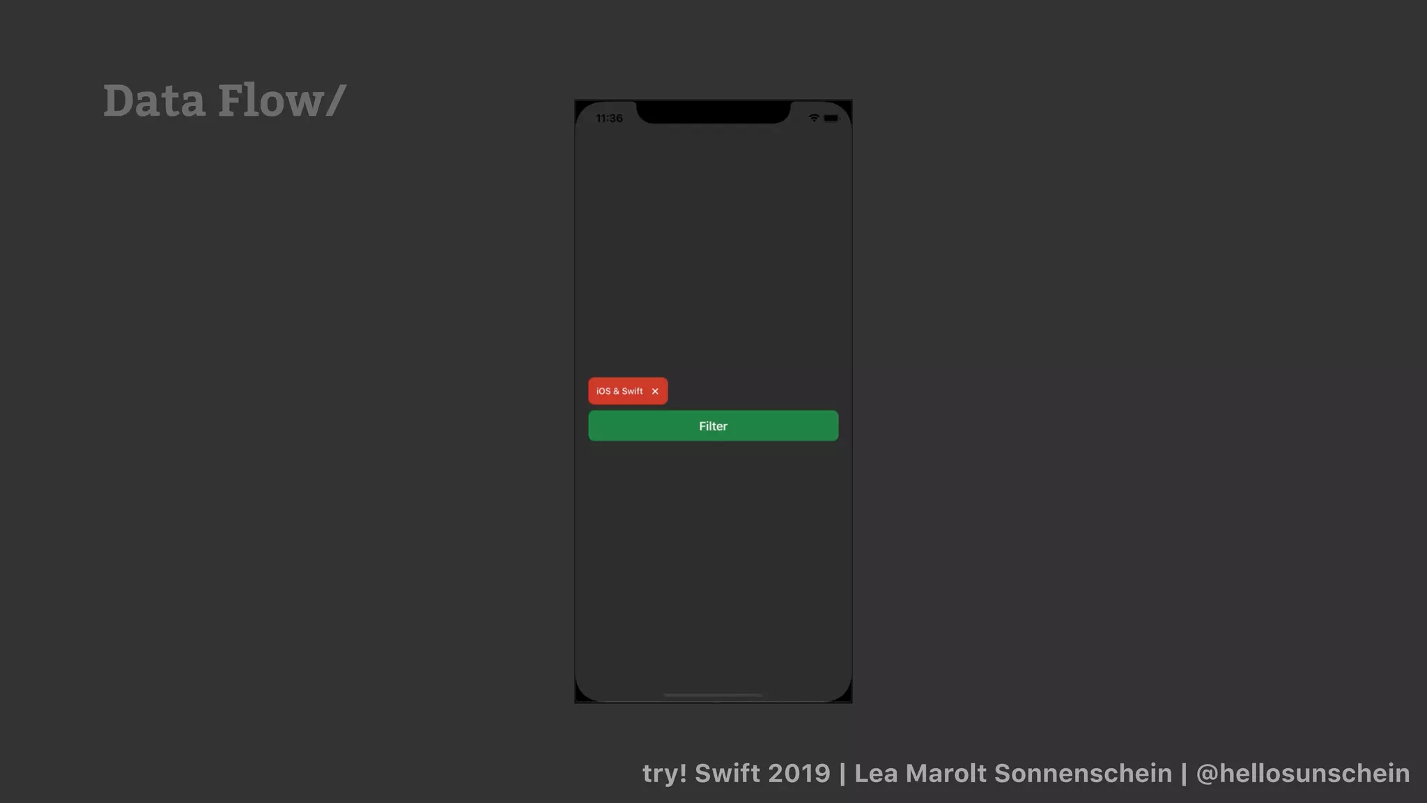 try! Swift 2019 | Lea Marolt Sonnenschein | @hellosunschein
Data Flow/
 