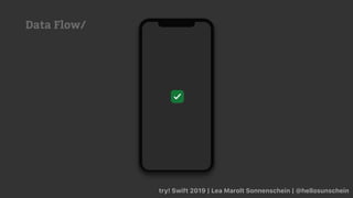 try! Swift 2019 | Lea Marolt Sonnenschein | @hellosunschein
Data Flow/
 