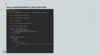 Our customizations: Data Service
 