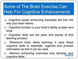 Brain exercise for Improving cognitive functions | PPTX
