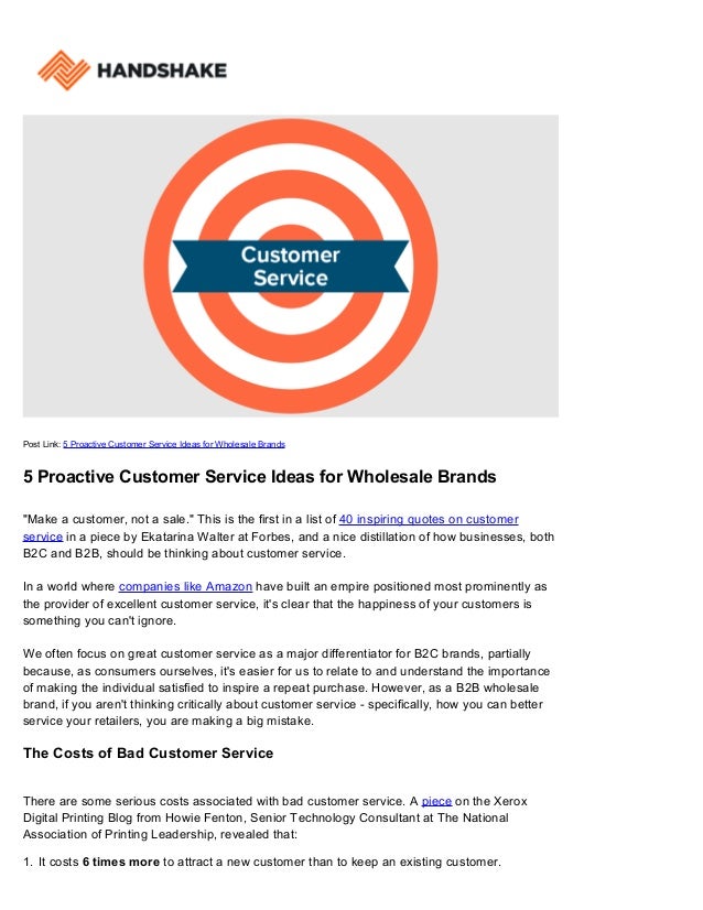 5 proactive customer service ideas for wholesale brands excellent customer service ideas