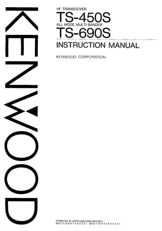 Ts 450 s instruction manual