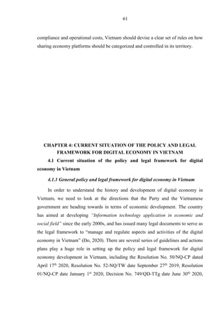POLICY AND LEGAL FRAMEWORK ON DIGITAL ECONOMY IN SOME COUNTRIES AND ...