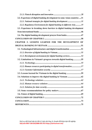 THE DEVELOPMENT OF DIGITAL BANKING: ASIA EXPERIENCE AND LESSONS LEARNED ...