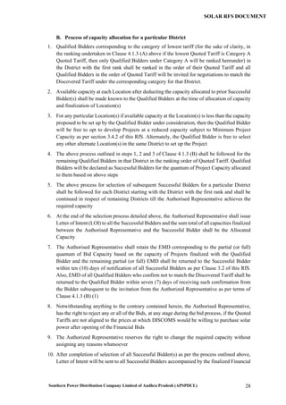 Request for selection document for grid connected solar photo voltaic ...