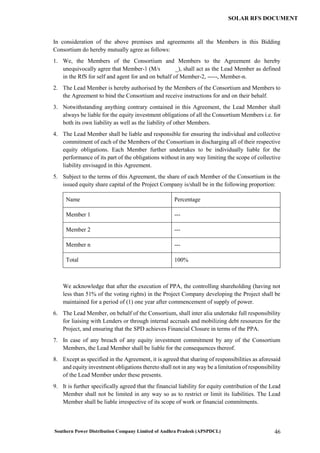 Request for selection document for grid connected solar photo voltaic ...
