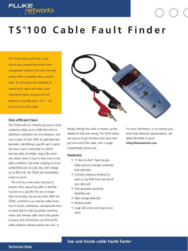 TS100 Cable Fault Finder