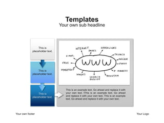 TemplatesYour own sub headlineTemplatesThis is an example text. Go ahead and replace it with your own text. tThis is an example text. Go ahead and replace it with your own text. This is an example text. Go ahead and replace it with your own text. 1TemplatesThis is an example text. Go ahead and replace it with your own text. This is an example text. Go ahead and replace it with your own text. This is an example text. Go ahead and replace it with your own text. 2TemplatesThis is an example text. Go ahead and replace it with your own text. tThis is an example text. Go ahead and replace it with your own text. This is an example text. Go ahead and replace it with your own text. 3Your own footerYour Logo