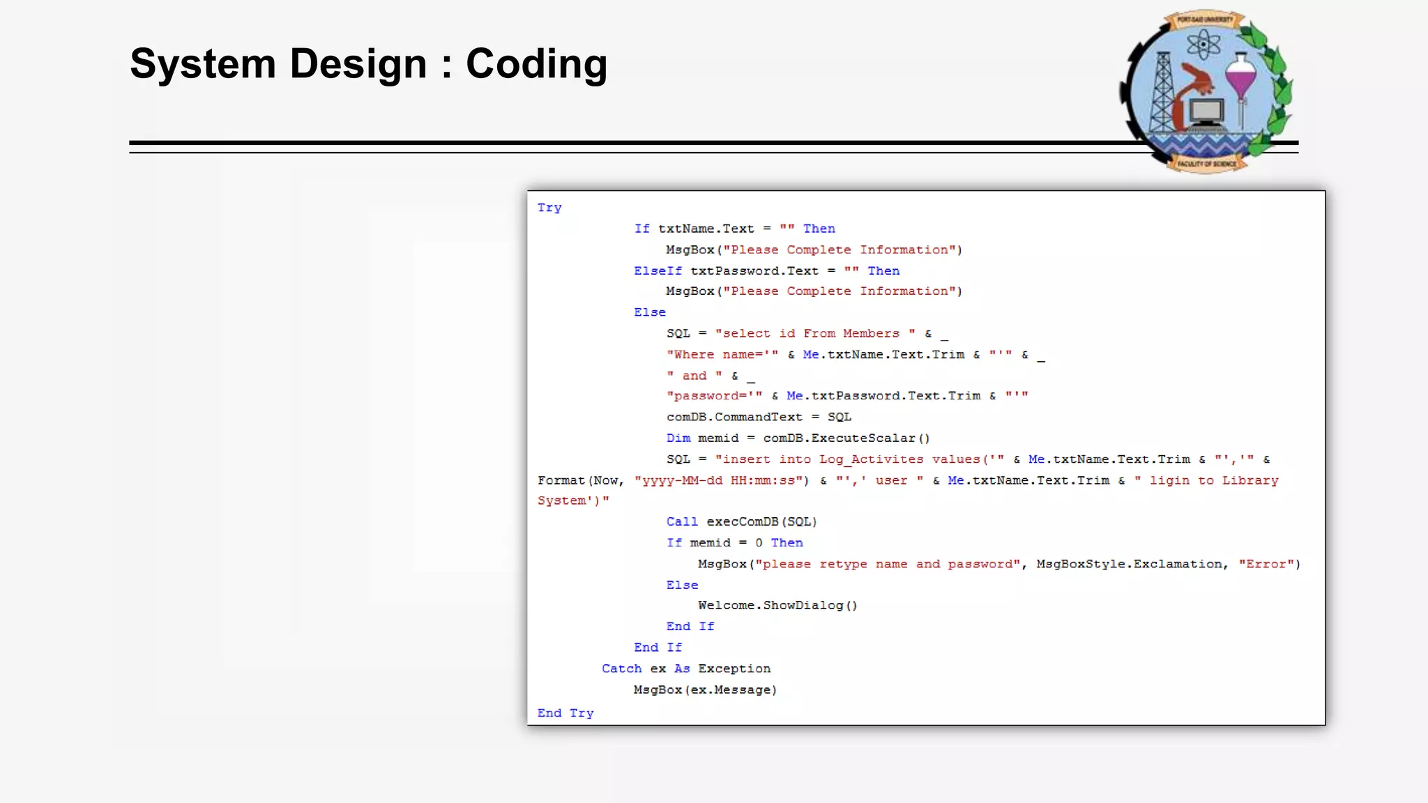 System Design : Coding
 