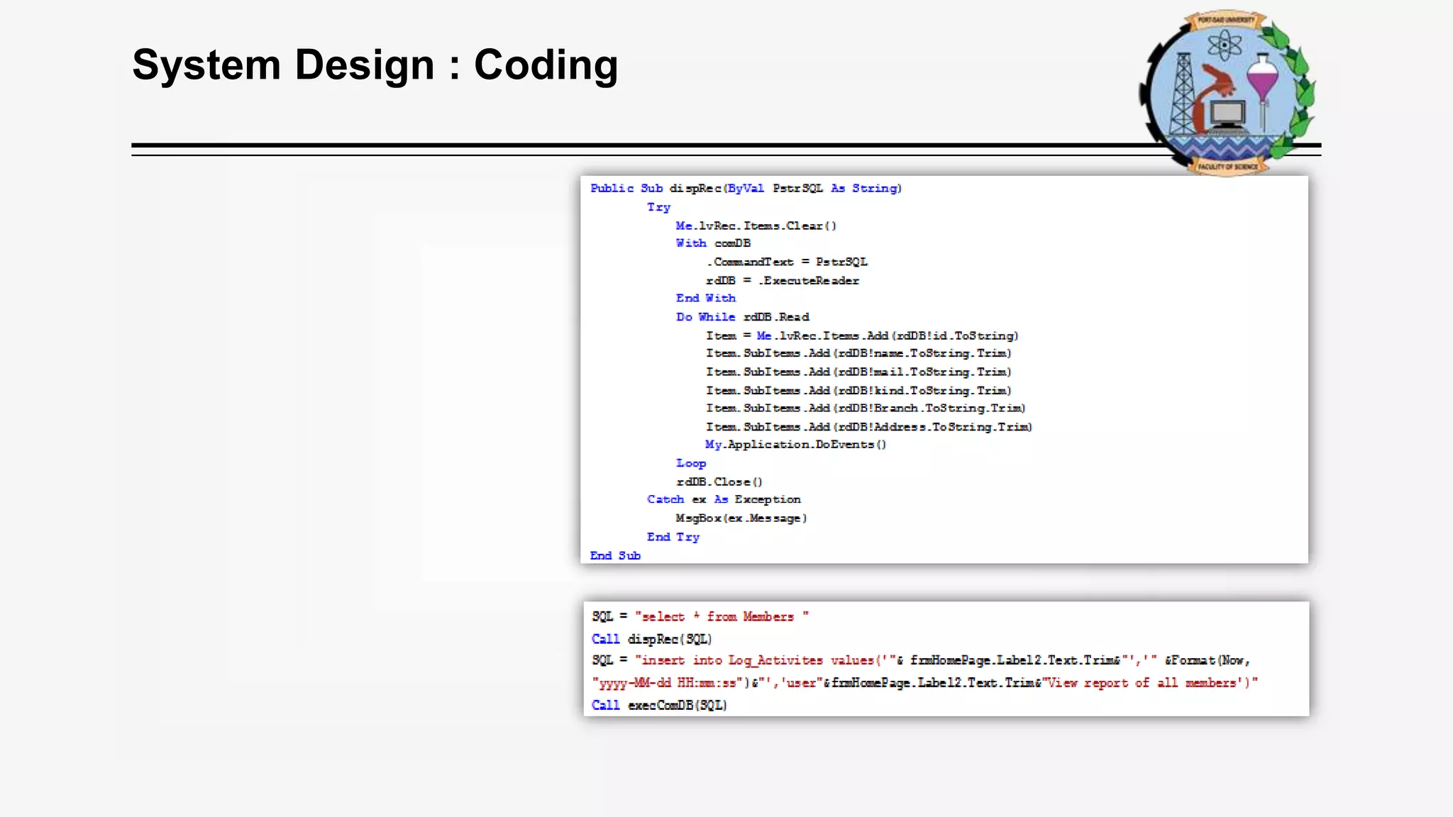 System Design : Coding
 