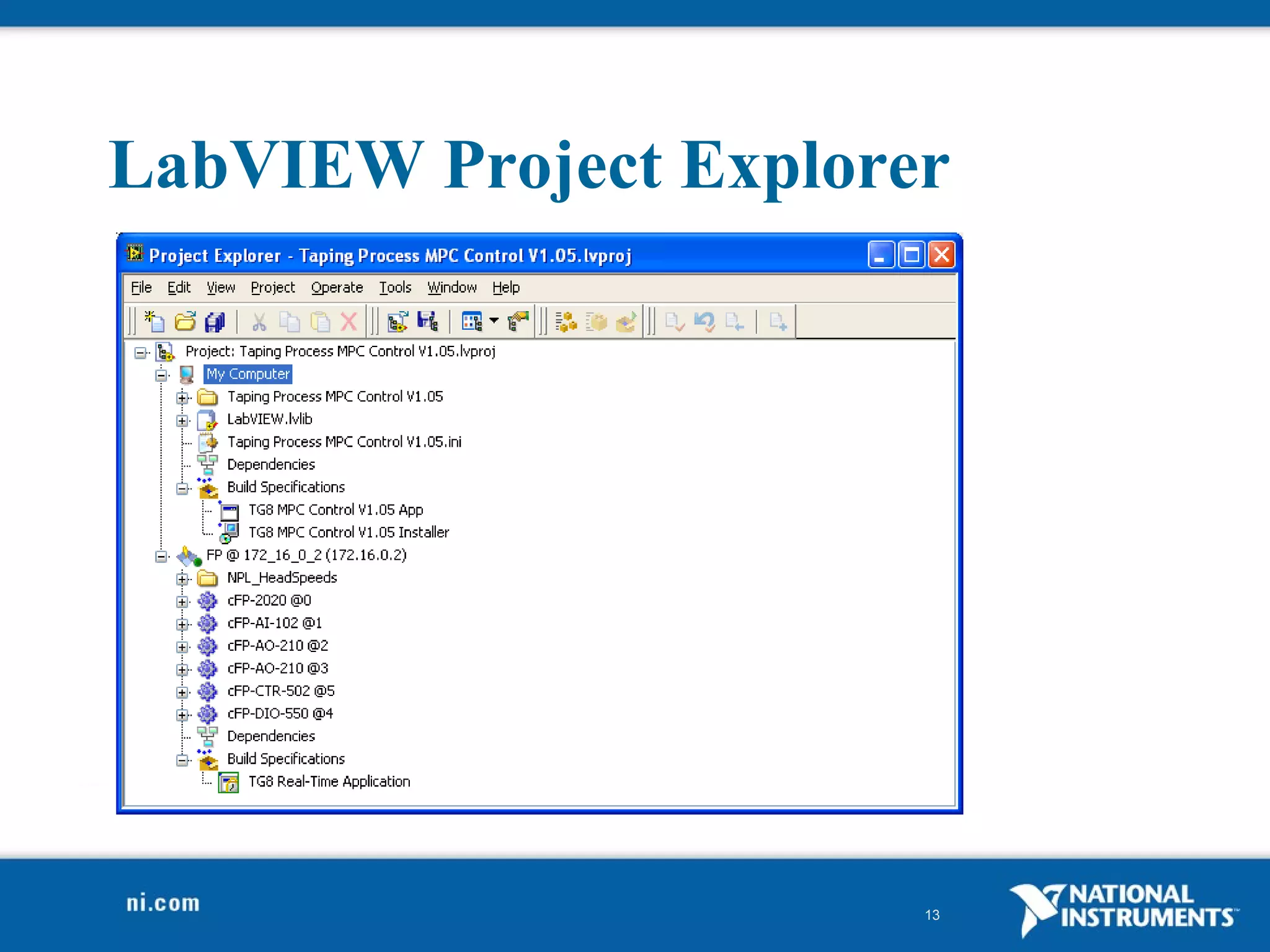 LabVIEW Project Explorer 