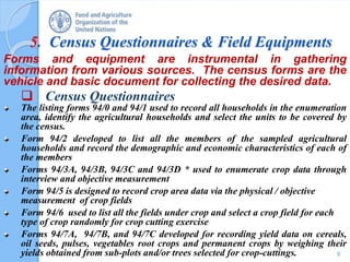 Short Notes on The 2001/02 Agricultural Sample Enumeration Tabulation ...