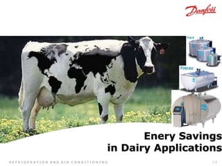 R E F R I G E R A T I O N A N D A I R C O N D I T I O N I N G / 1
Enery Savings
in Dairy Applications
 