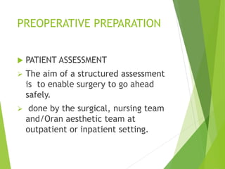 preoperative preparation of surgical patient | PPTX