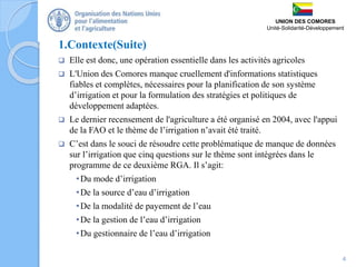 Recensement Général de l’Agriculture 2017-2019 en Union des Comores ...