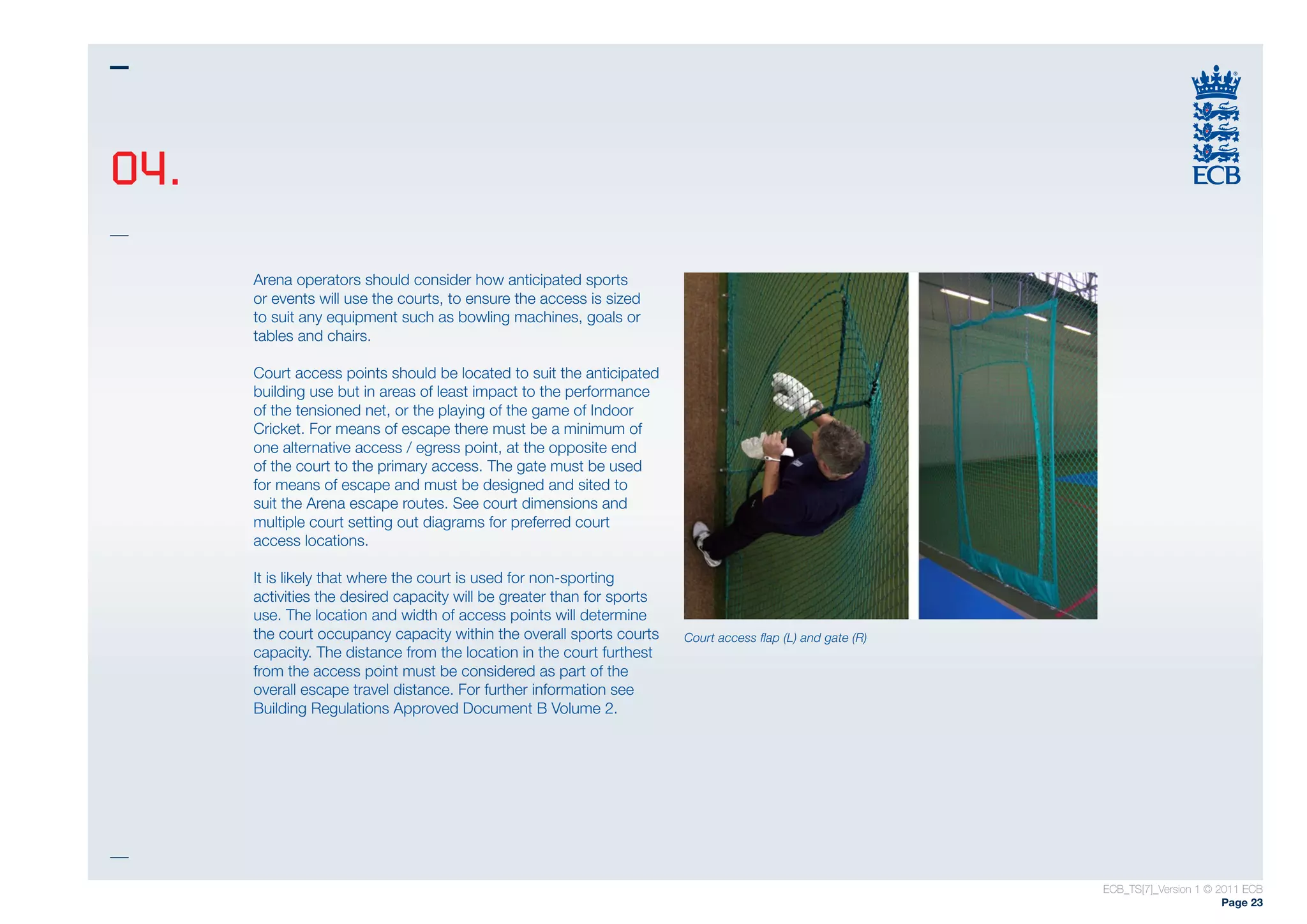 TS7 - Indoor Cricket Facilities Design Guidelines | PDF