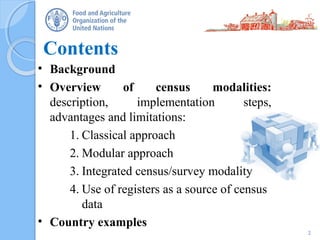 Methodological considerations for the census design | PPT
