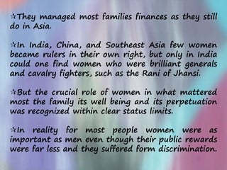 TRADITIONAL SOCIETIES IN ASIA