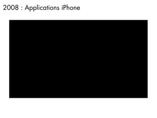 2008 : Applications iPhone
 