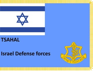 TSAHAL 
Israel Defense forces 
 
