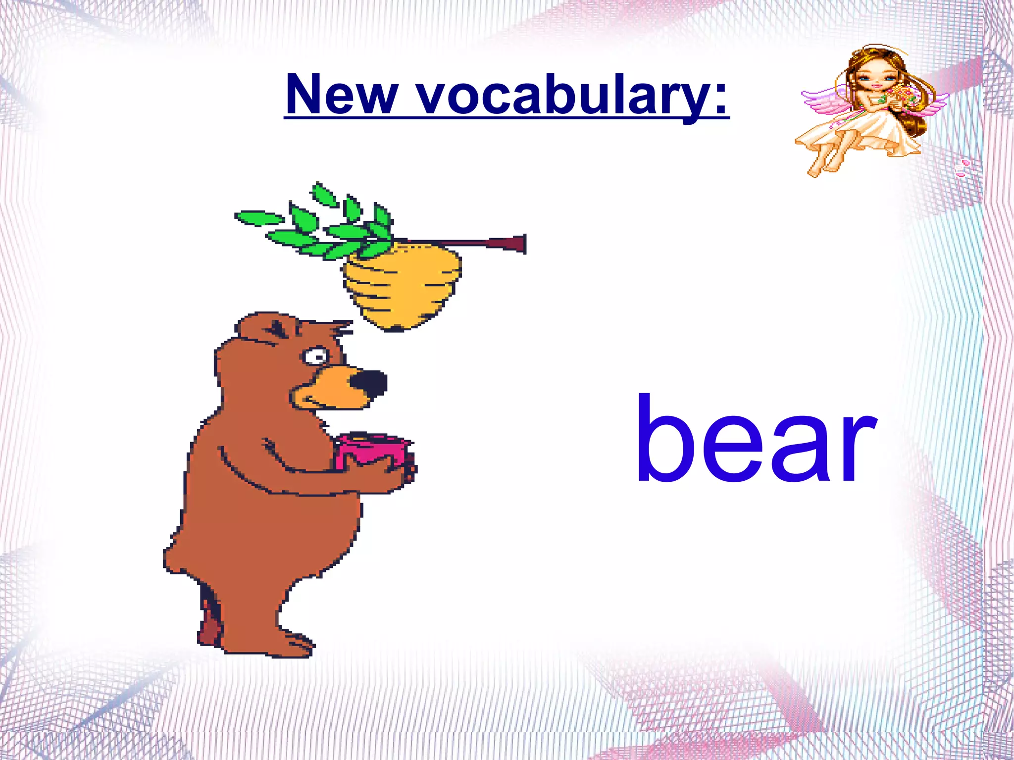 New vocabulary: bear 