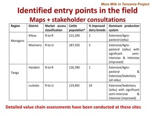 More Milk in Tanzania: Entry points for extending the frontiers of dairy value chains in Tanzania through hubs