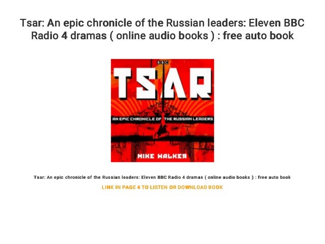 tsar an epic chronicle