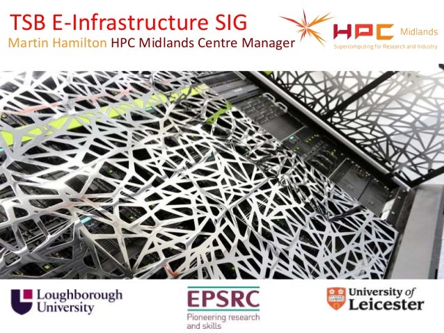TSB E-Infrastructure SIG
Martin Hamilton HPC Midlands Centre Manager
 
